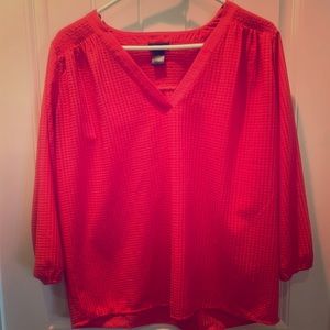 Ann Taylor V-Neck 3/4 Sleeve Blouse
